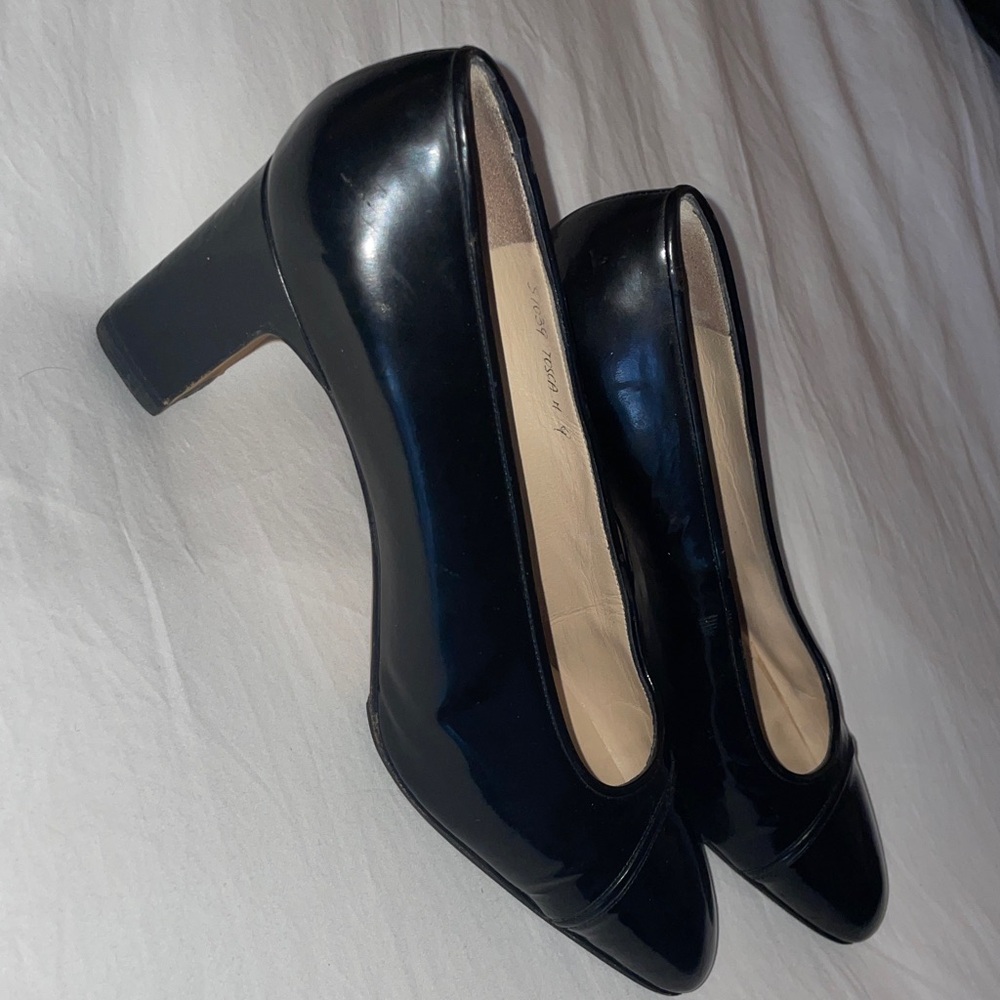 Italian Black Women's Pumps 9M - Picture 3 of 13